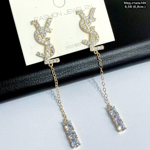 Сережки мед.сталь14К 10743 (6.8см)